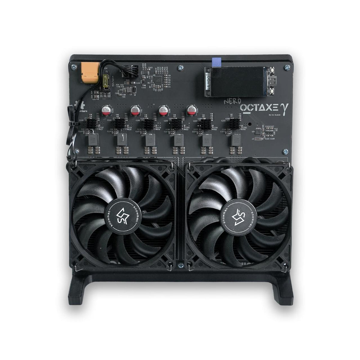 NerdOctaxe New Rev 3.1 Bitcoin Solo Miner – 12TH/s High-Efficiency ASIC (Replaces 9.6T Model), ~200W, Open-Source BTC Miner with Power Supply