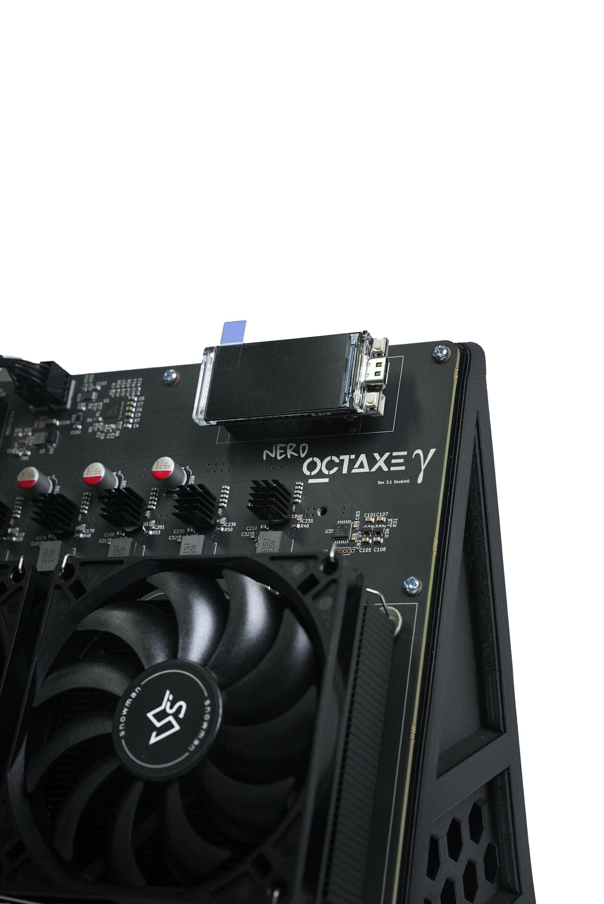 NerdOctaxe New Rev 3.1 Bitcoin Solo Miner – 12TH/s High-Efficiency ASIC (Replaces 9.6T Model), ~200W, Open-Source BTC Miner with Power Supply