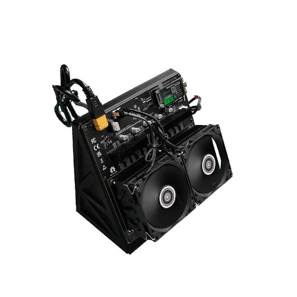 NerdOctaxe γ (Gamma) 15TH/s Bitcoin Solo Miner – High-Performance ASIC, 8× BM1370 Chips, ~200W, Open-Source AxeOS, Dual-Fan Cooling with PSU