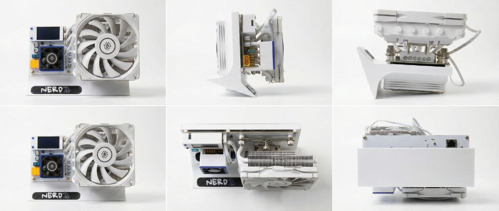 NerdQX 8.1TH/s Bitcoin Solo Miner – World's First Open-Source Overclocking ASIC, 4× BM1370 Chips, ~145W, Copper VREG Heatsink, AxeOS, 240W PSU Included