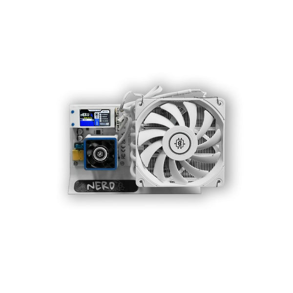 NerdQX 8.1TH/s Bitcoin Solo Miner – World's First Open-Source Overclocking ASIC, 4× BM1370 Chips, ~145W, Copper VREG Heatsink, AxeOS, 240W PSU Included