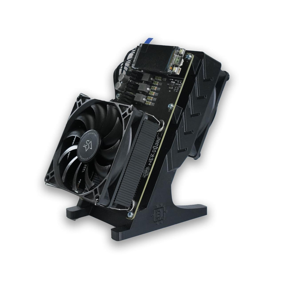 NerdQaxe++ Rev 6.1 Miner Upgraded, 100W 6TH/s, 16.5 J/TH High Efficiency, 2.4G WiFi & Quiet Dual Fan, Open-Source Crypto Mining Machine for BTC