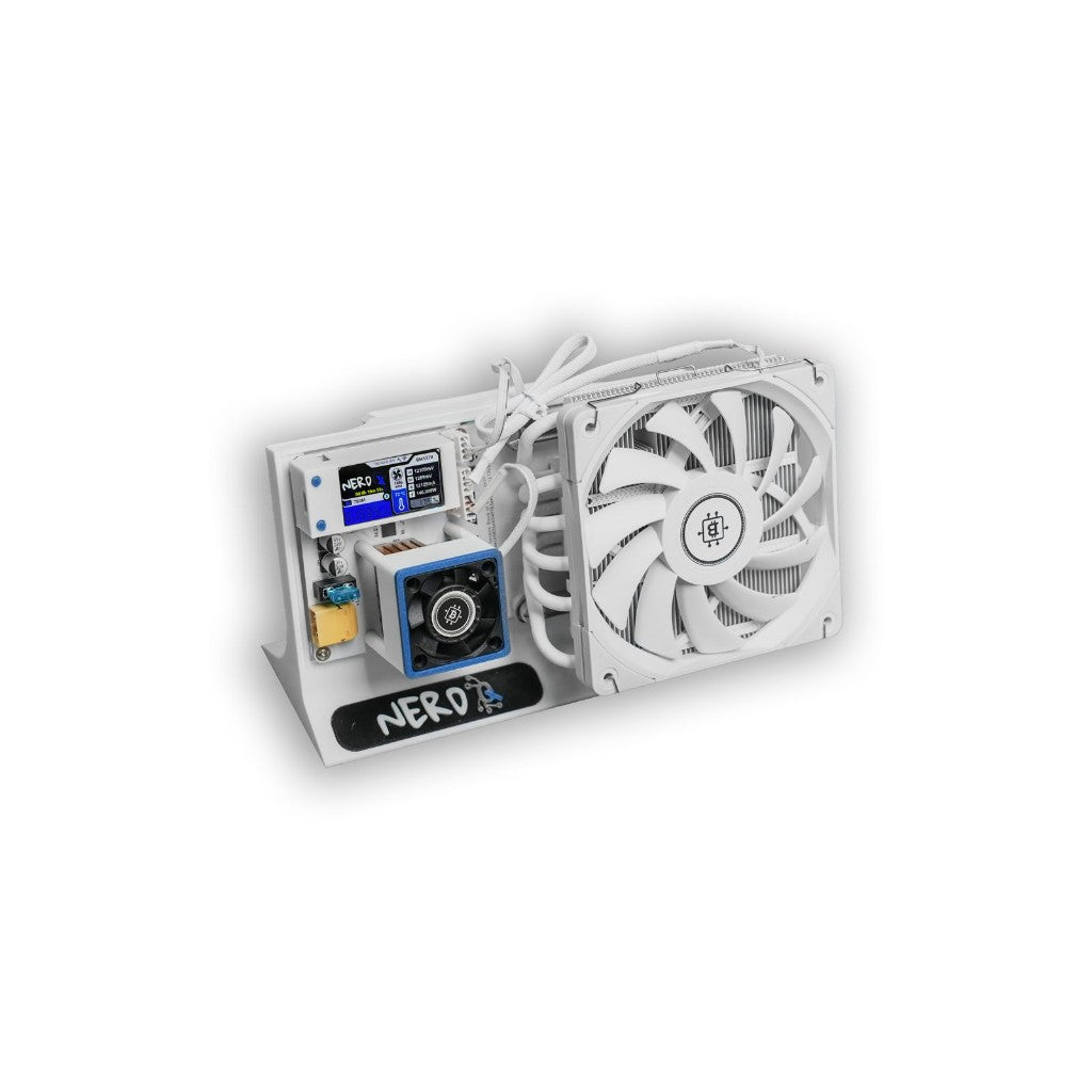 NerdQX 8.1TH/s Bitcoin Solo Miner – World's First Open-Source Overclocking ASIC, 4× BM1370 Chips, ~145W, Copper VREG Heatsink, AxeOS, 240W PSU Included